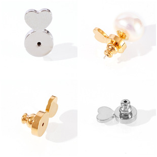 Ear Stud Assistive Device, Ear Stud Lifter, Support Ear Plugs, Ear Accessories, Lifting Ear Plugs, Heart Ear Plugs, Real Gold Silicone Ear Plugs
