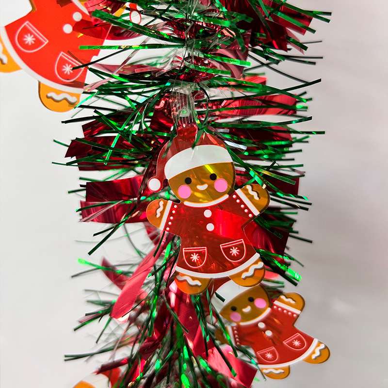 クリスマスツリー装飾カラーバー用品クリスマス雰囲気シーン配置クリスマス雪だるま毛条クリスマス杖カラーバー|undefined