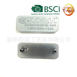 GMC认证工厂定做柜子标识牌 金属倒角凹凸标牌工具箱设备logo铭牌