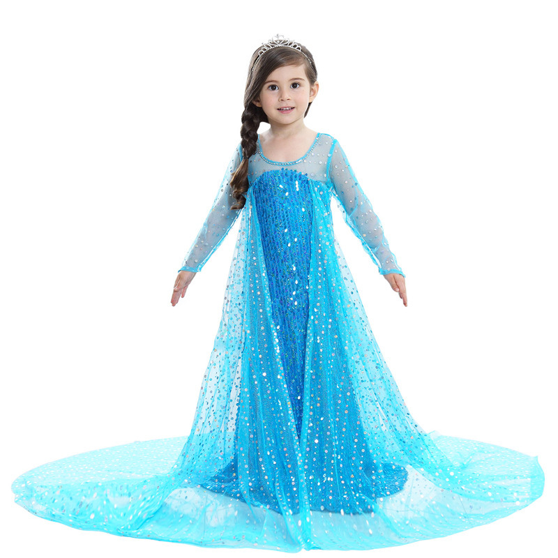 Halloween Kidsren's Clothing 2021 Summer Clothing Girls Frozen Dress Girls Elsa Princess Dress Kidsren's Skirt