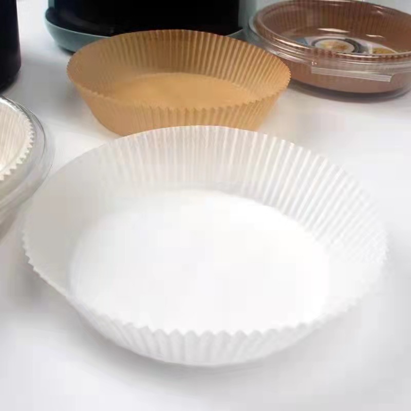 Air Fryer Special Paper Silicone Oil Paper Tray Paper Tray Oil-absorbing Paper Food Pad Paper One-time Baking Non-stick Greaseproof Paper
