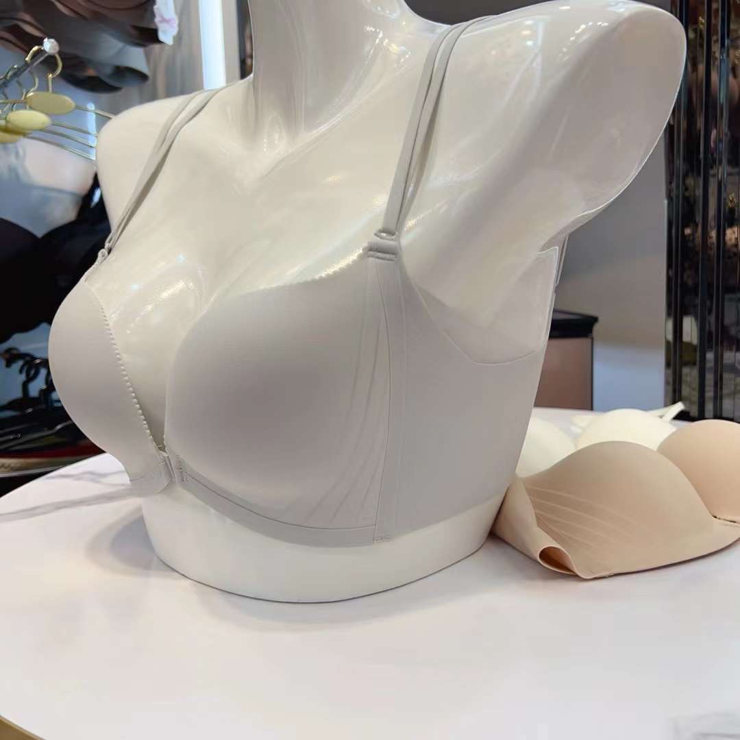 6370 nueva textura tridimensional 3D sin costuras sin anillo de acero hebilla delantera hermosa espalda ropa interior sexy sujetador de pecho redondo ultrafino