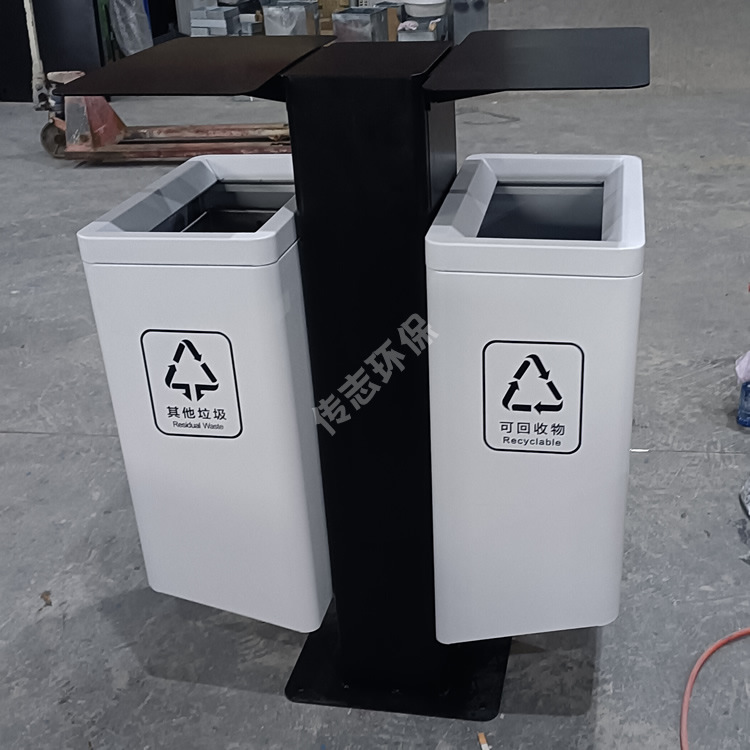 户外市政街道不锈钢分类垃圾桶小区物业加厚金属垃圾箱环卫果皮箱