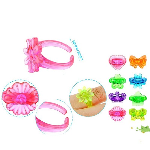 Children's play house transparent ring jewelry toys cross-border gifts small toys outfit gashapon party toys wholesale