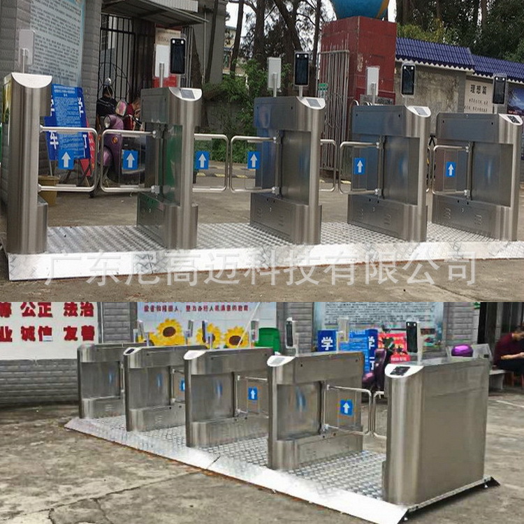 智能不锈钢摆闸双向通道人脸识别校园港口体育馆景区刷卡自动闸机