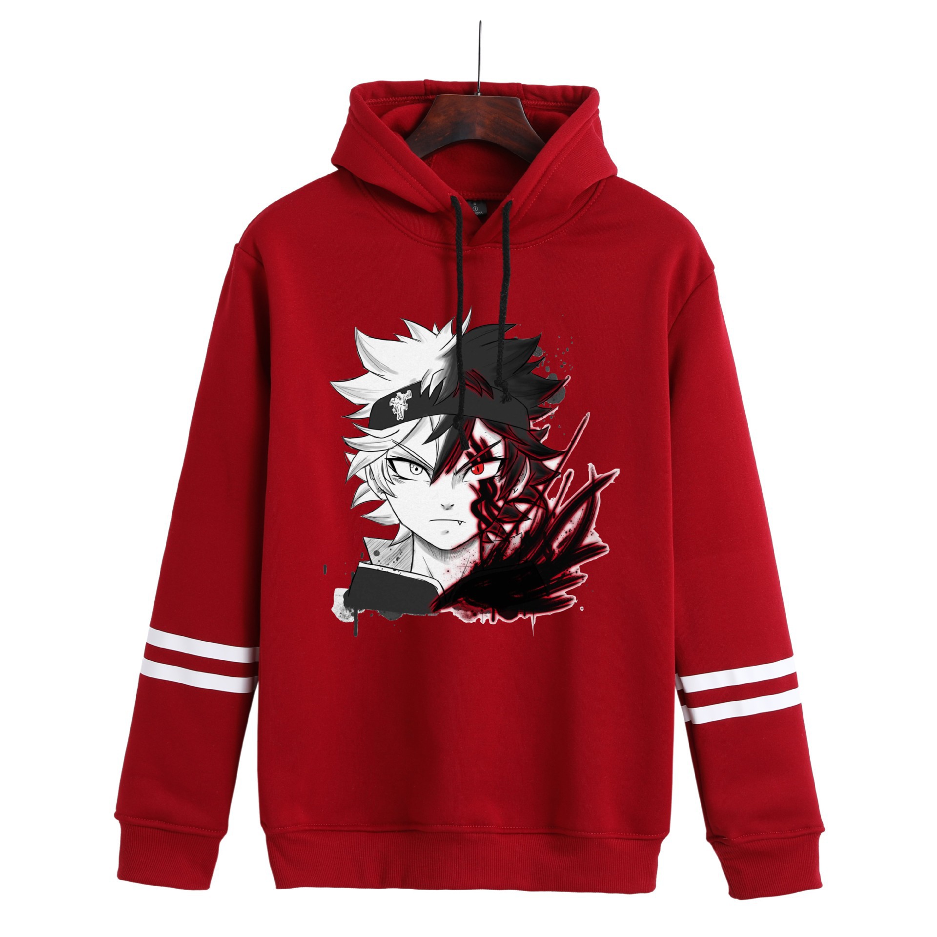 Suéter de nuevo estilo de comercio exterior, entorno de animación, suéter con capucha con estampado digital Black Clover