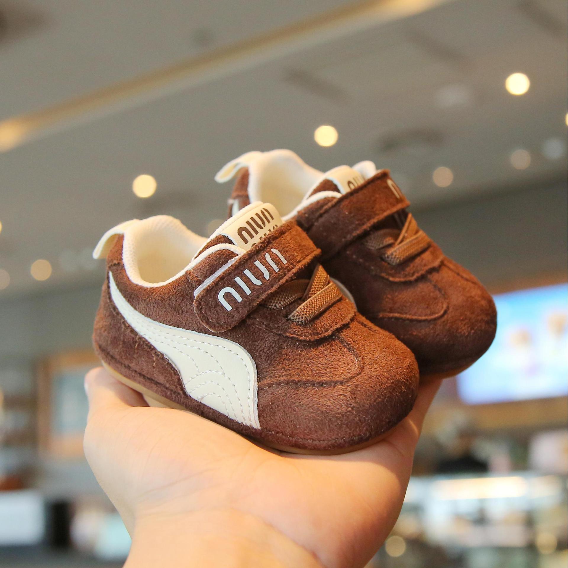Autumn Baby Shoes 0-3 Years Old Toddler Shoes Men's and Women's Baby Non-Slip Soft Sole Plaid Casual Shoes Dropshipping