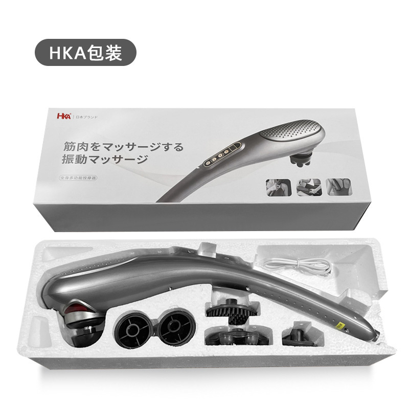 日本のhkaイルカのマッサージ器の棒の電動は首を持って腰の全身の経絡を叩いてマッサージして背中の振動計をたたきます。|undefined