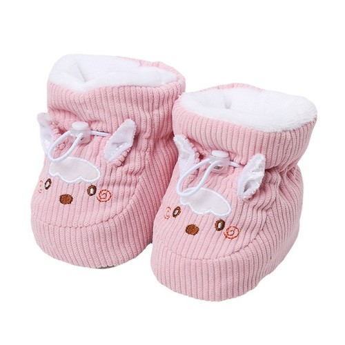 Baby Cotton Shoes 0-1 Years Old Unisex Learning to Walk Shoes for Infants Non-Slip Soft Sole Fleece Warmth Cute Matchable Children's Shoes