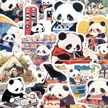 150张熊猫日常可爱卡通贴纸简约手机壳笔记本电脑diy装饰防水贴纸