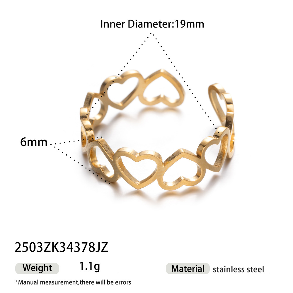 Anillo de acero inoxidable europeo y americano de Tena, joyería que no se desvanece de acero de titanio, anillo de sensación de lujo ligero, joyería explosiva transfronteriza ring