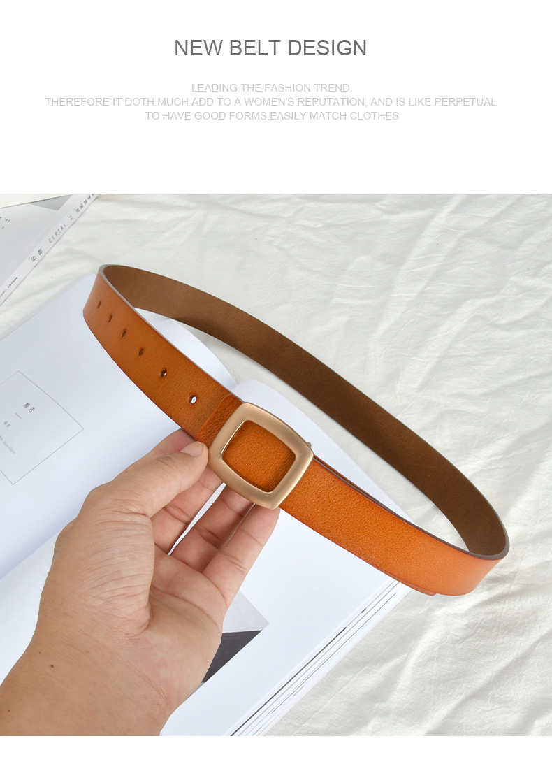 2024 New Vintage Belt Belt Women's Decoration Versatile Jeans Belt with Windbreaker Suit Dress Simple and Fashionable True Belt_viptrois.com