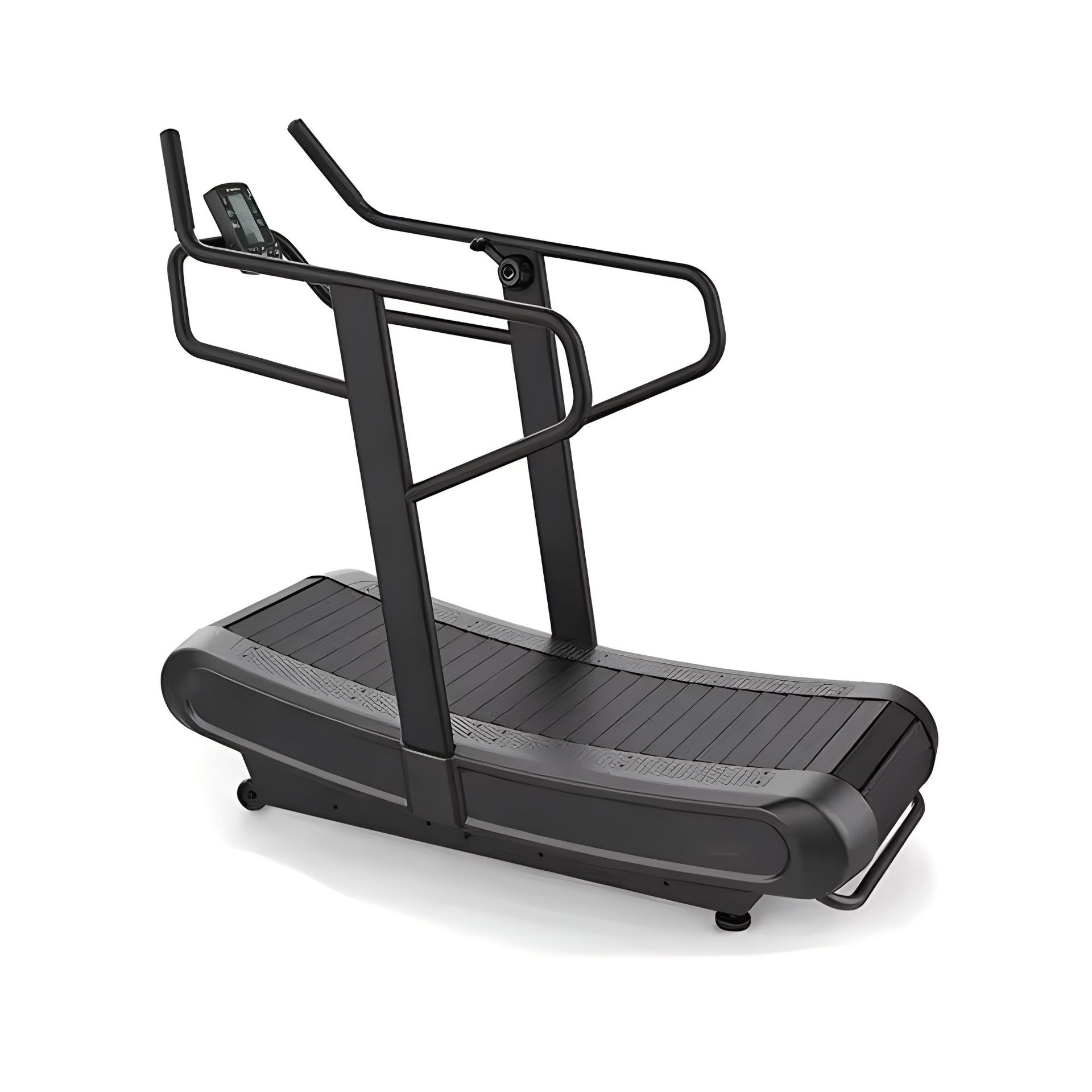 Caminadora curva comercial para gimnasio, equipo de ejercicio mecánico sin motor tipo pista para interiores, silencioso y aeróbico.