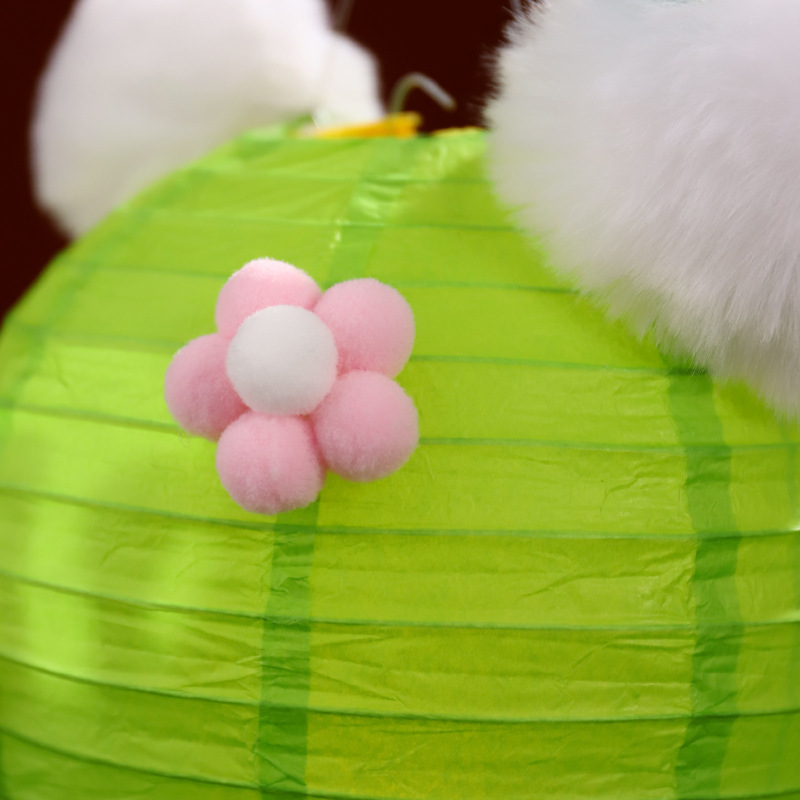 2025 nuevo estilo chino Linterna de Conejo de Luna de Mediados de Otoño Paquete de Material Hecho a Mano para Niños Linterna de Conejo Portátil