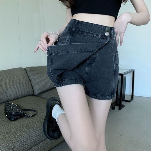 Urban Style Denim Short Skirt Pants for Women - Summer High-Waisted Slimming Sweet and Cool Hot Girl A-Line Skirt