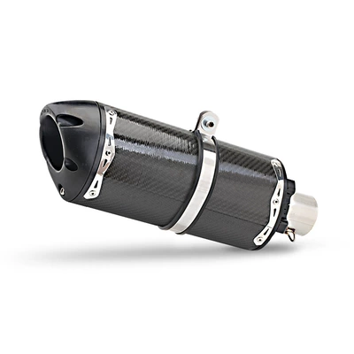 Motorcycle exhaust pipe Z900 Cbr500R Infinite 300 - short-beveled-carbon-fiber