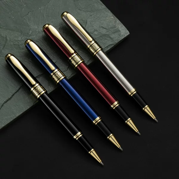 Manufacturer wholesale metal ballpoint pens, office stationery pens, metal oil-based pens, high-end business office signature pens