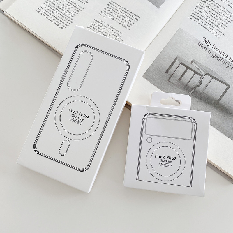 Sam Is Suitable for Samsung Zflip8 Magnetic Phone Case Magsafe Foldable Transparent Z Fold8Ultra Protective Case
