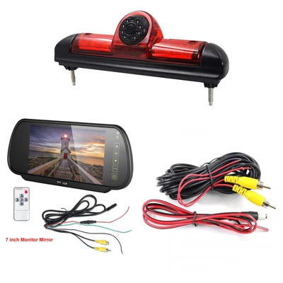 Vehicle camera RV high-position brake light - high-position-brake-light-camera-7inch-rearview-mirror-display