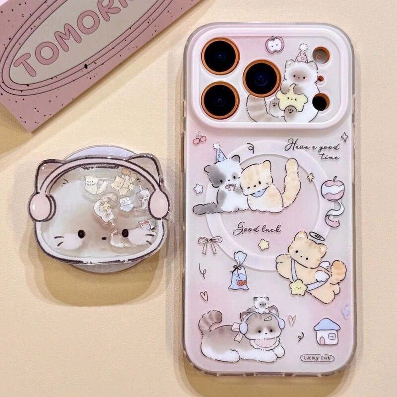Puppy Suitable for Samsung S23Fe Mobile Phone Case S25Ultra/S24Plus/S21 Magnetic Suction 3 Apple 17Promax