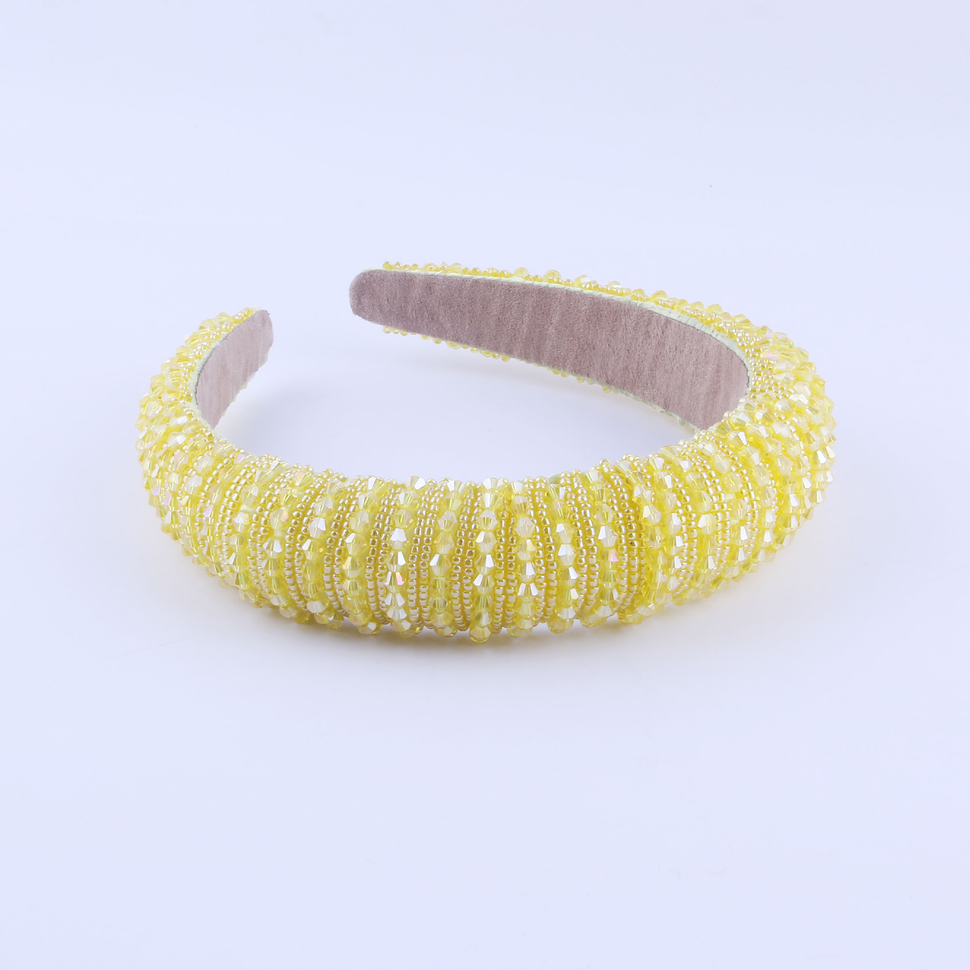 New Fashion Korean Sponge Crystal Rice Beads Hair Band display picture 8