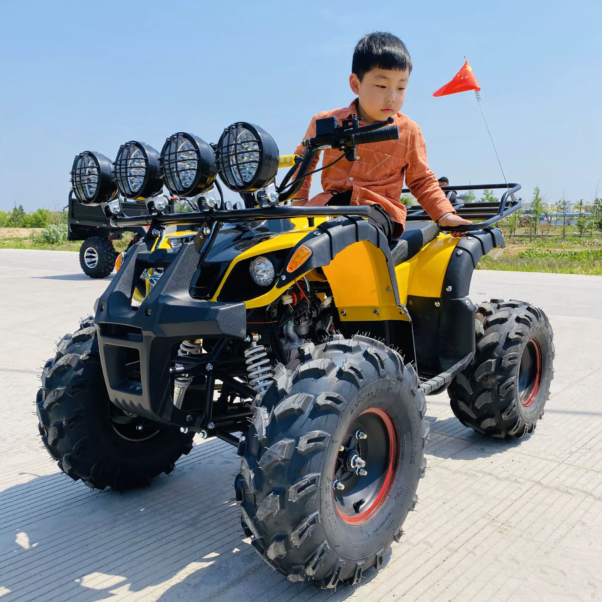 Малый бык бензиновый квадроцикл 125cc ATV четырехколёсный внедорожник, аренда площадки курортной зоны, горный мотоцикл карт