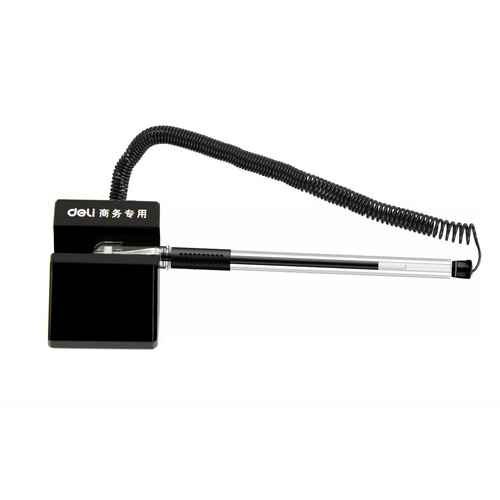 Deli 6791 Desk Pen Gel Refill Black Bullet 0.5mm Business Office Signature Pen Simple Counter Pen