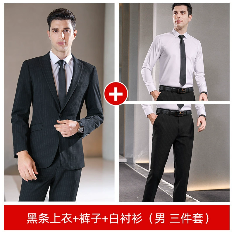 Профессиональные костюмы, рабочая одежда, полосатые slim-костюмы, мужчины и женщины, одинаковые костюмы, лучший мужчина на свадьбе и мужская одежда для гровмс, рабочий стиль бизнеса
