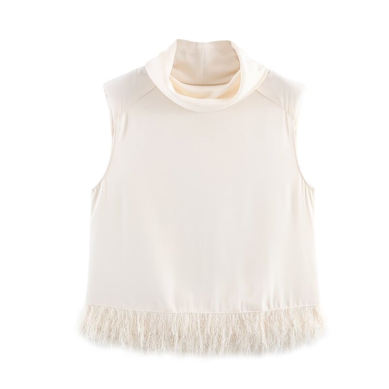 Taop&Za Women's Clothing 2026 Spring New Style Commuter Style Design Tassel-Trimmed Shoulder Pad Top 2176743 Taop&Za Women's Clothing 2026 Spring New Style Commuter Style Design Tassel-Trimmed Shoulder Pad Top 2176743