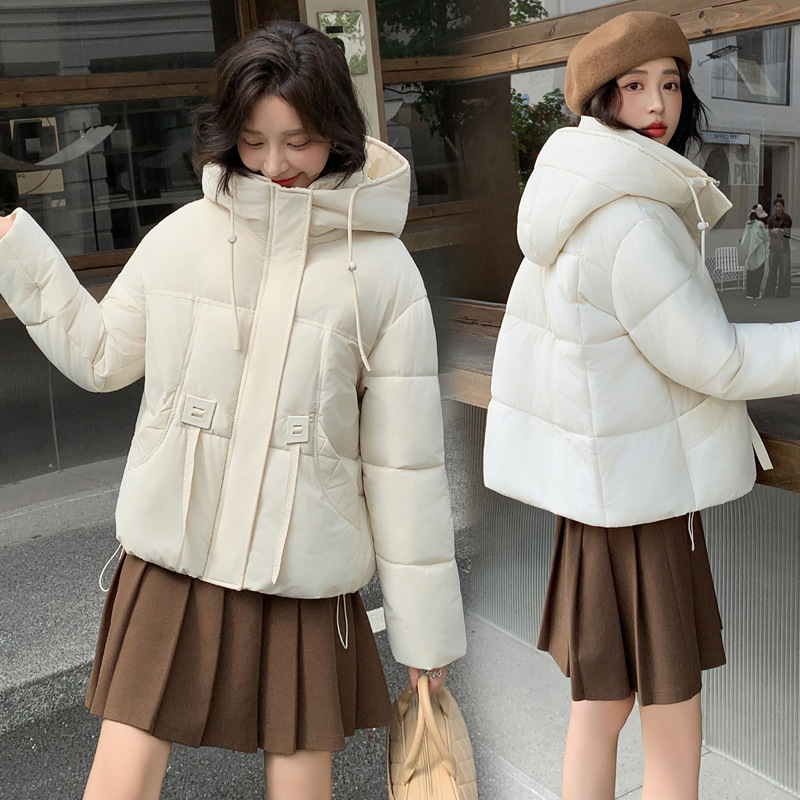 Algodón corto para mujeres 2025 nueva moda de invierno de estilo coreano abrigo de algodón plumón suelto y grueso chaqueta de algodón de fragancia