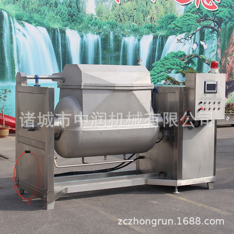 电脑智能操作卧式搅拌炒锅 卧式真空搅拌锅 全自动搅拌炒锅