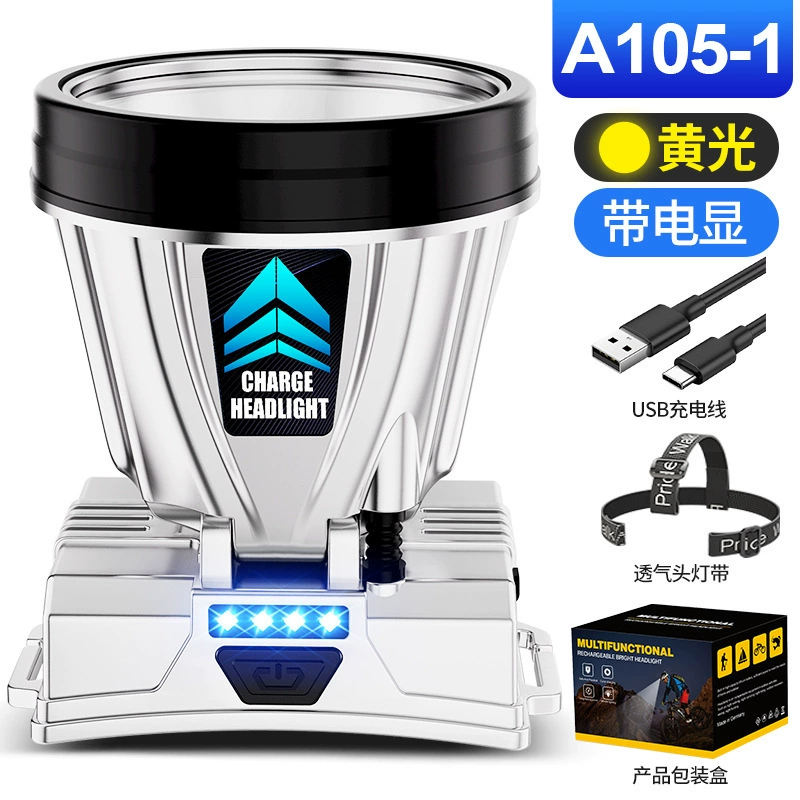 LED waterproof lantern, super bright extra-long miner's lamp, flashlight