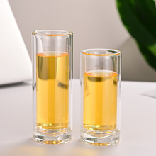 杯子玻璃家用双层高硼硅隔热茶杯直筒创意宽口耐高温玻璃杯批发