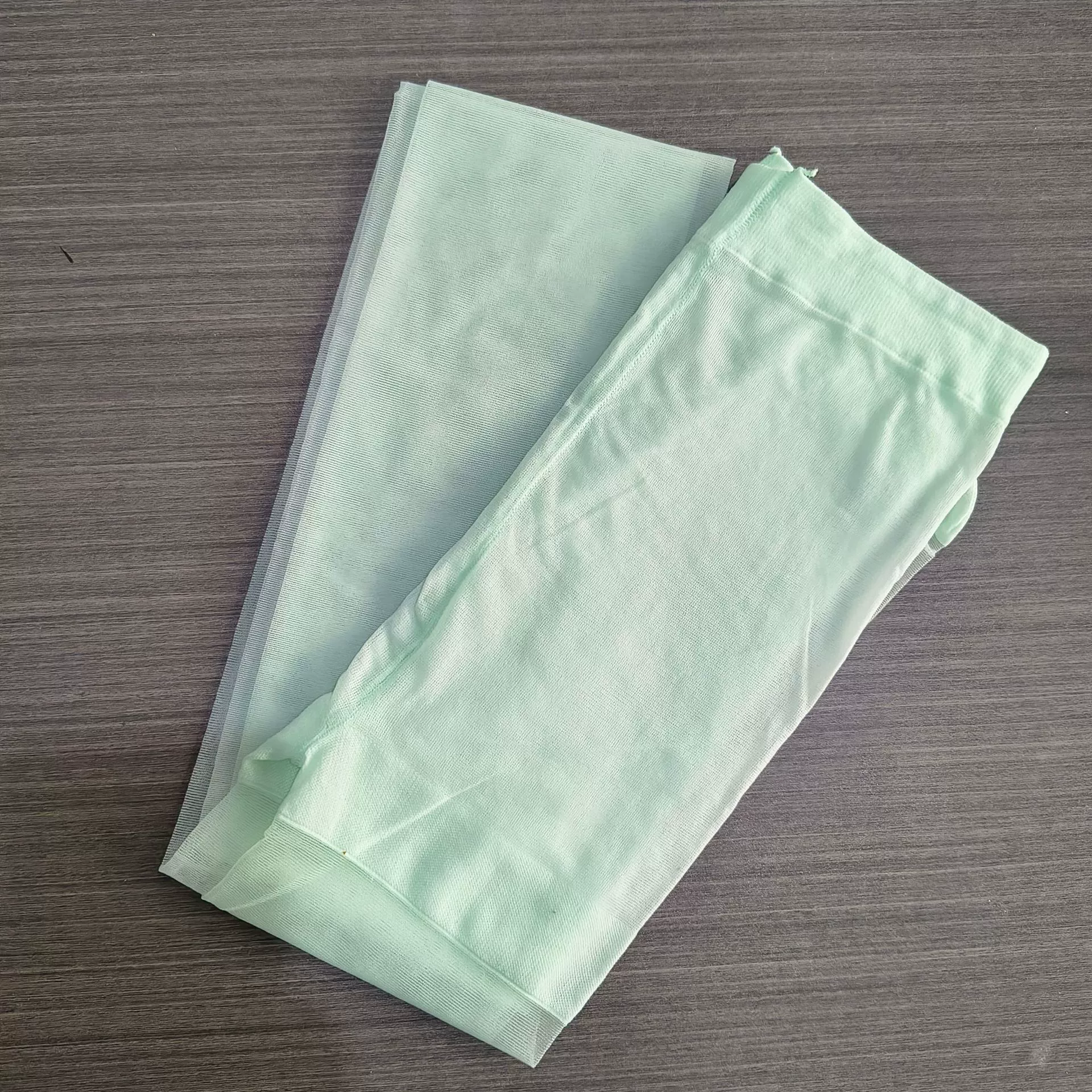 Japanese mint white thin tights with bow