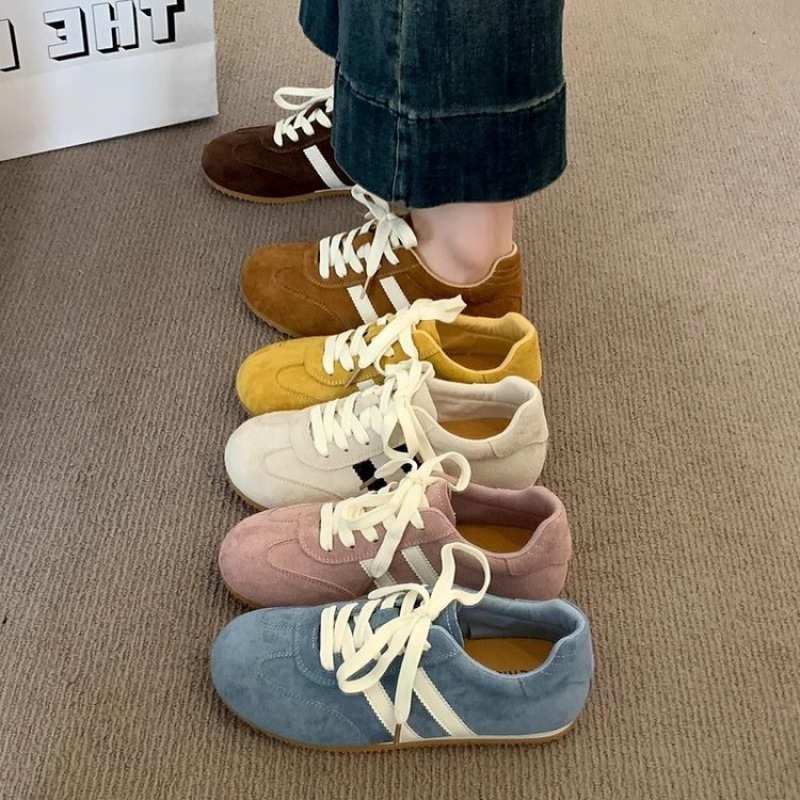 Lace-Up Rubber Sneakers Low Top (Height Less Than 10cm) Women's Spring 2025