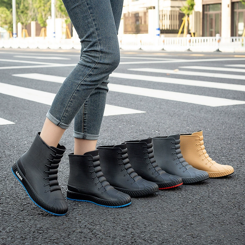 Новые непромокаемые туфли, мужская и женская непромокаемая обувь, короткая трубка, модные студенческие модные сапоги для взрослых в Корейском стиле, Нескользящие сапоги для воды, внешняя торговля, трансграничные