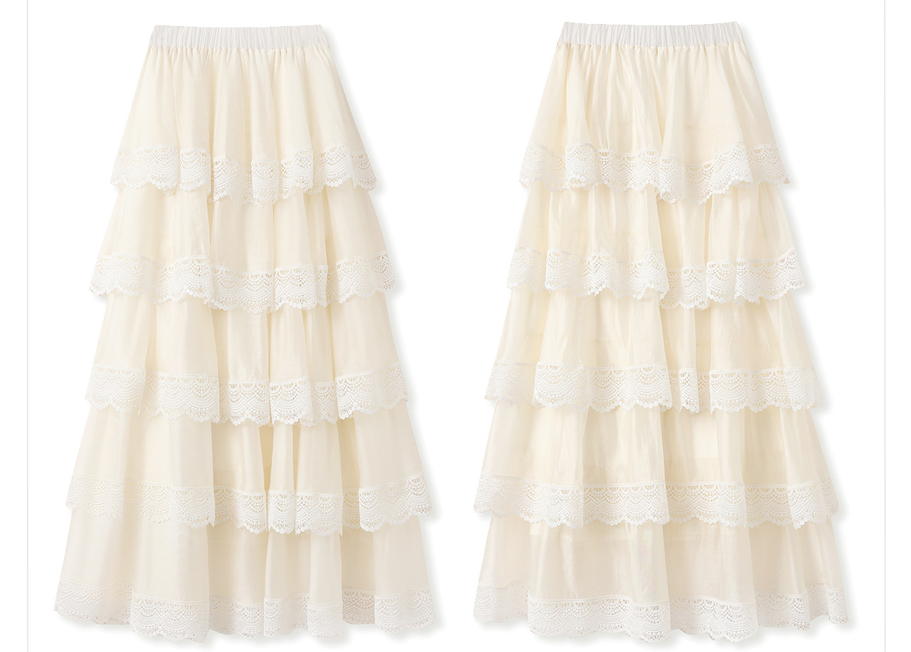Bộ áo lưới thắt eo phong cách retro kết hợp váy phồng thanh lịch ZX N5034 — áo, Váy hoa mai chi tiết 26
