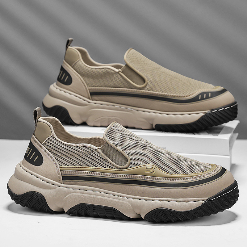 Transfronterizo 2025 nuevo verano casual cuatro estaciones nuevo estilo malla transpirable de un pie moda zapatos de moda comercio exterior masculino al por mayor