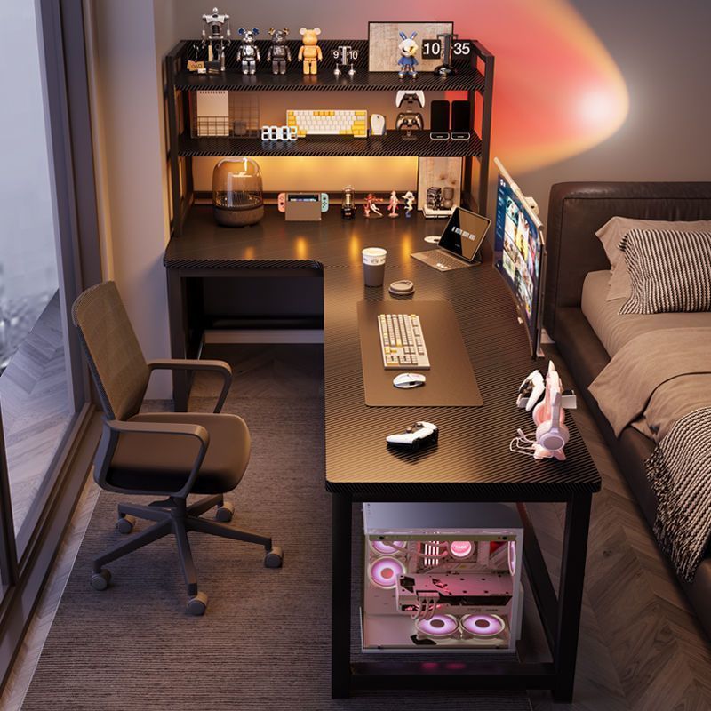 E-Sports Table Corner Computer Table Bedroom Home Double Corner L-Shaped Desk Bookshelf Integrated Office Desk