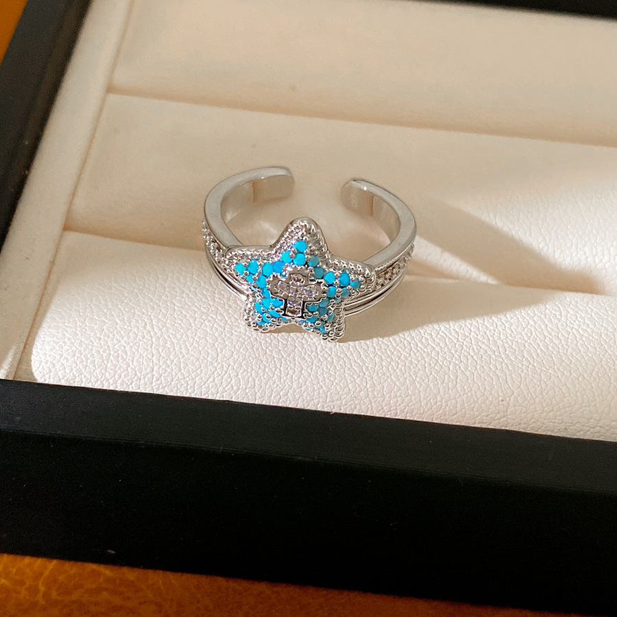 Azul, piedra de ojo de gato, perfiles de orejas redondos, temperamento de personalidad, pendientes de lujo ligero, conjunto de joyas de alta calidad.