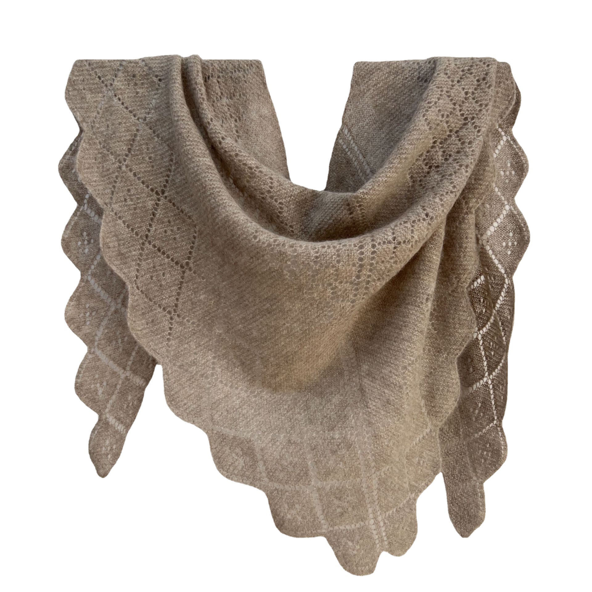 Dreieckstuch Aus Weichem Kaschmir Für Damen Gestrickt_voghion.com