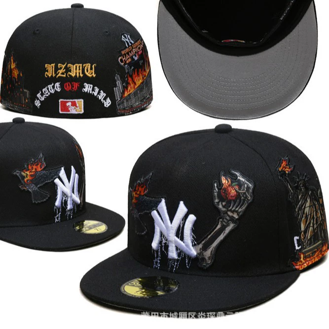 Baseball Cap MLB embroidered, sizes 7–7 5/8 (55.8–60.6 cm), multi-color options