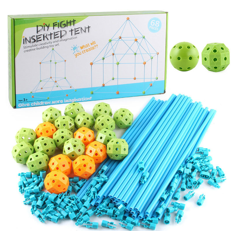 Transfronterizo Amazon STEM DIY tienda modelo de castillo de construcción infantil castillo de cuentas tienda de cuentas juguetes
