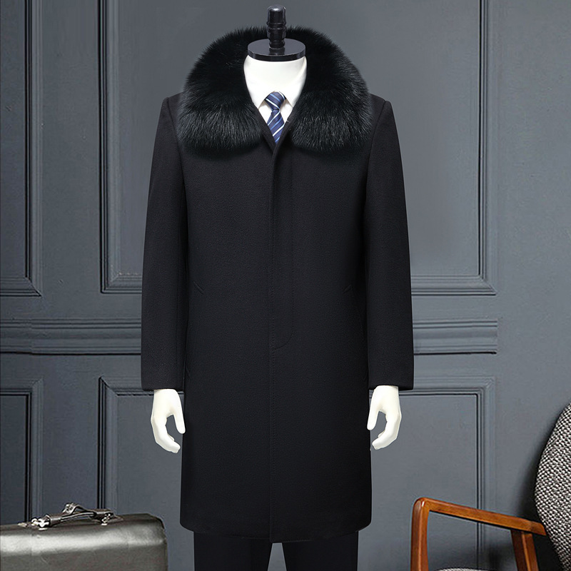 검은 여우 모피 칼라