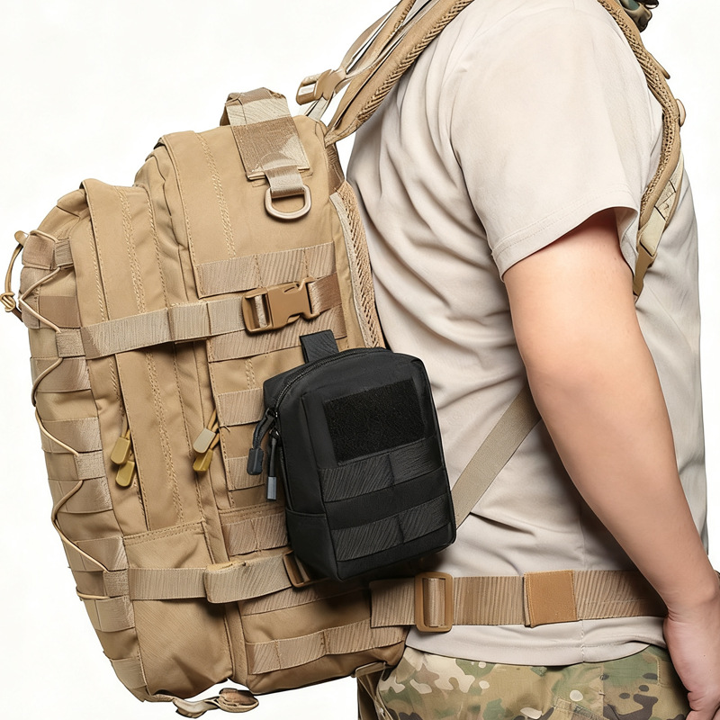 Bolsa de cintura para teléfono móvil para deportes al aire libre, bolsa lateral táctica, bolsa de accesorios molle, kit de primeros auxilios multifuncional EDC para entusiastas de las artes marciales