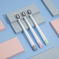 Japanese charcoal toothbrush soft bristle wide head adult unisex special large head medium bristle household high-end wholesale