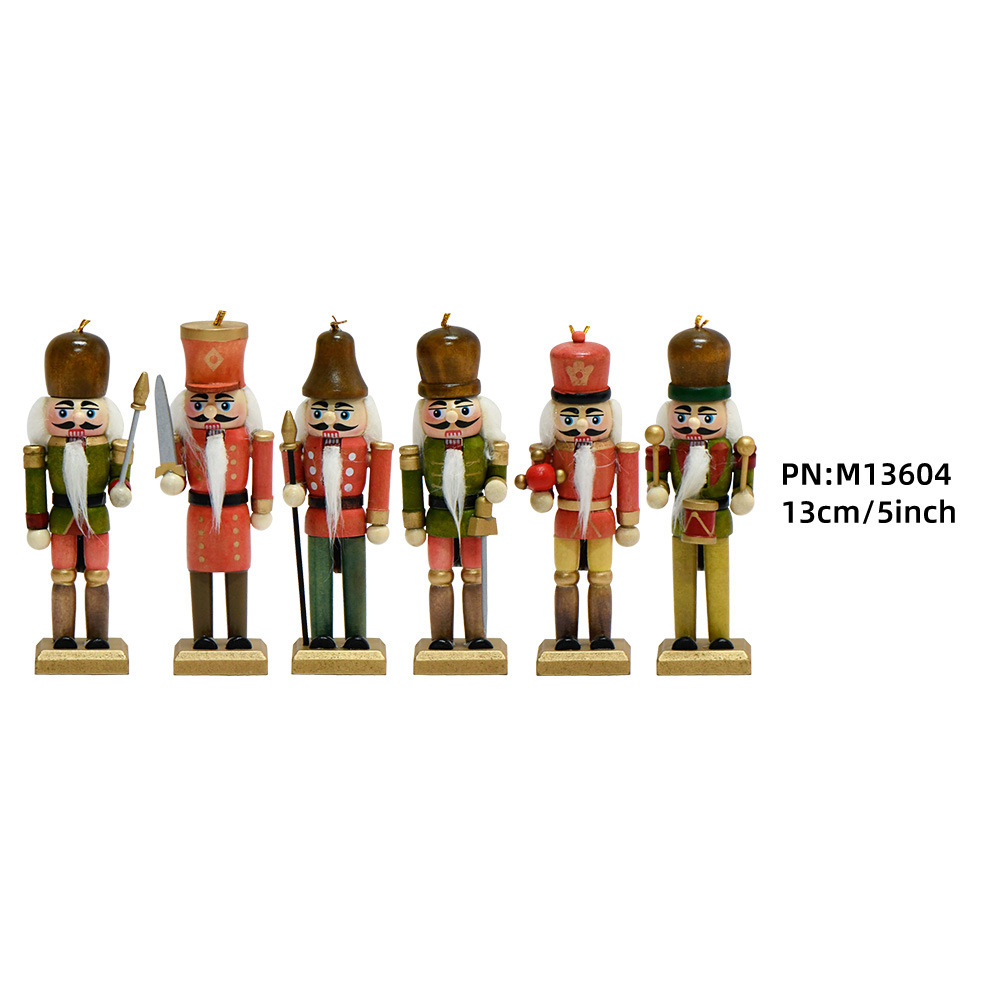 13cm conjunto de seis instrumentos de dopamina colgante árbol de navidad Amazon nueces suministros cascanueces soldados en stock