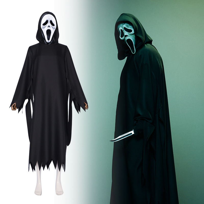 Scream 6 cos suit grimace killer mask cosplay suit skeleton ghost mask horror party clothes