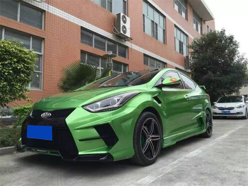 Suitable for 10-16 Models of Hyundai Elantra Modified Body Kits, Including Front Bumper, Rear Lip, Side Skirts, Grille, Rear Wing, and Fog Lights