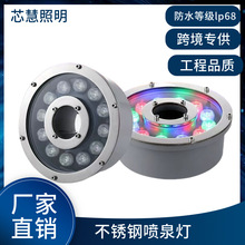led喷泉灯涌泉灯户外防水水底灯泳池水下灯水池景观灯12V24V超亮